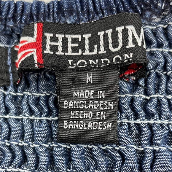 Navy Puff Sleeve Smocked Midi Dress - Picture 2 of 2